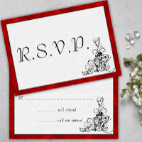 Red Velvet, Black Flourish Wedding