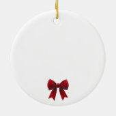 Red Velvet Bow Classic Christmas Keramisch Ornament (Achterkant)