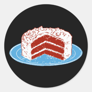 Red Velvet Cake Ronde Sticker