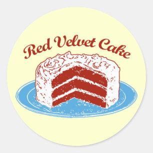 Red Velvet Cake Ronde Sticker