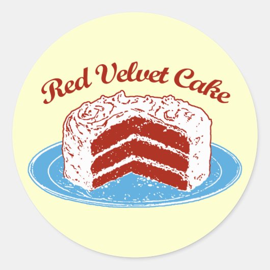 Red Velvet Cake Ronde Sticker (Voorkant)