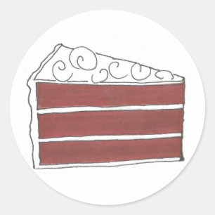 Red Velvet Cake Slice Dessert Food Foodie Stickers