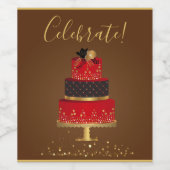 Red Velvet Celebrate Label Wijn Etiket (Enkel label)