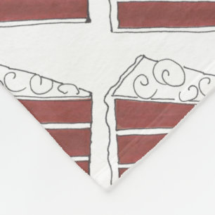 Red Velvet Layer Cake Slice Food Foodie Bakery Fleece Deken