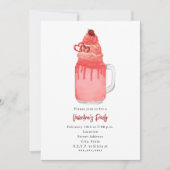 Red Velvet Milkshake Valentijns's Party Invite Kaart (Voorkant)
