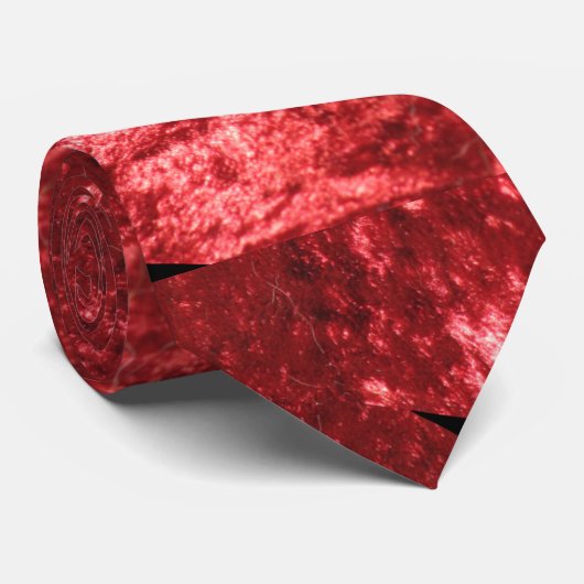 Red Velvet Stropdas (Opgerold)