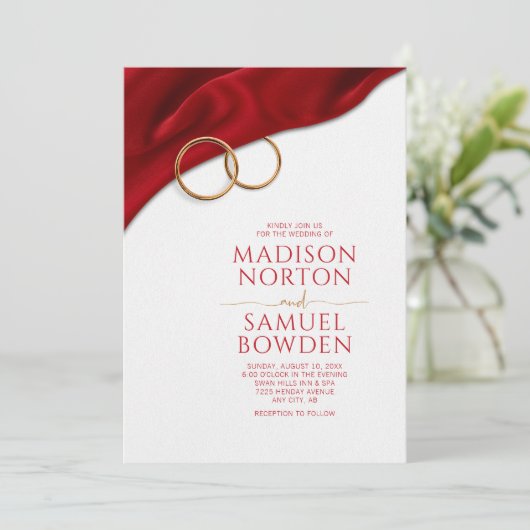 Red Velvet Wedding Invitation (Debout devant)