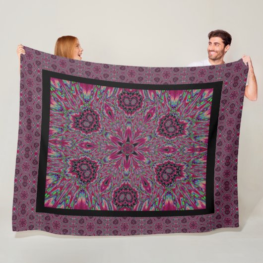 Red Vergeet-me-nots Fleece Deken (In situ)