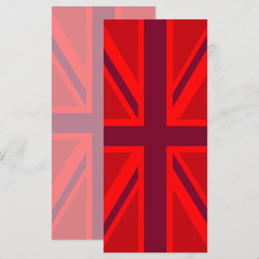 Red Version British Union Jack Decor (Voorkant / Achterkant)