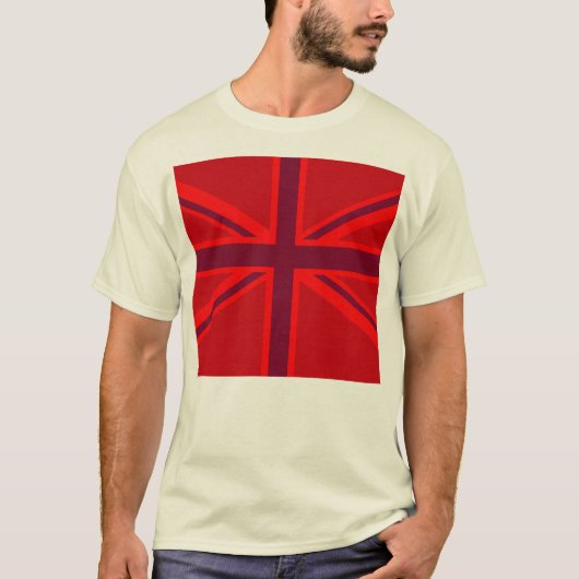 Red Version British Union Jack Decor T-shirt (Voorkant)