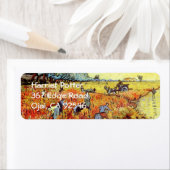 Red Vineyard Van Gogh Fine Art Etiket (Insitu)