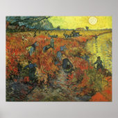 Red Vineyard van Vincent van Gogh, Kunst Poster (Voorkant)