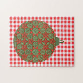 Red Vintage Christmas Fun Retro Puzzle (Horizontal)
