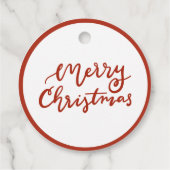 Red Vintage-kerstversiering | Monogram Bedankjes Labels (Achterkant)