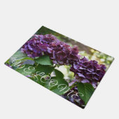 Red Violet Hydrangea Blooms Floral Welkom Deurmat (Schuin)