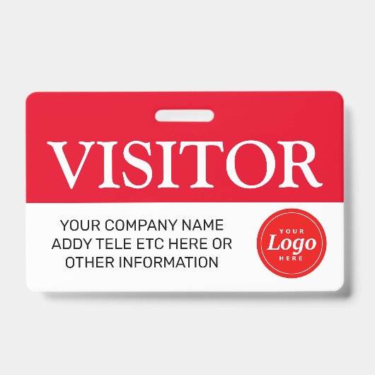 Red Visitor Badge (Voorzijde)