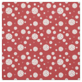 Red Volleyball Chevron Patterned Stof (Swatch)