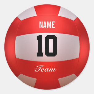 Red Volleyball Ronde Sticker