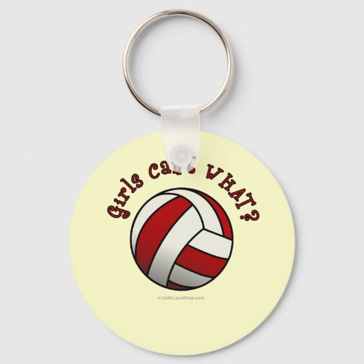 Red Volleyball Sleutelhanger (Voorkant)