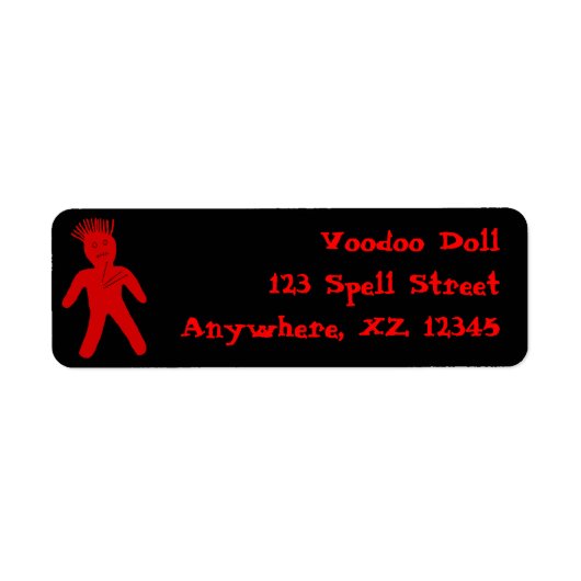 Red Voodoo Doll Etiket (Voorkant)