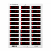 Red Voodoo Doll Etiket (Full Sheet)