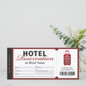 Red Voucher Certificate voor verblijf in hotel (Staand voorkant)
