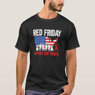 Red Vrijdag stelt iedereen op Onthoud militair ete T-shirt