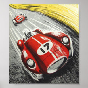 Red Vroom Vrooms Poster