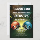 Red vs Blue Football Invitations d'anniversaire (Devant)