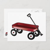 Red Wagon Briefkaart (Voorkant / Achterkant)
