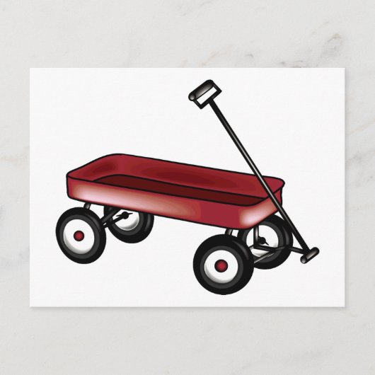 Red Wagon Briefkaart (Voorkant)