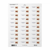 RED WAGON ÉTIQUETTES DE ADRESSE IMPRIMANTES (Feuille entière)