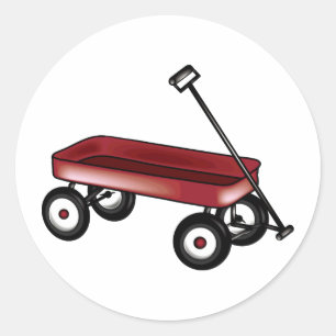 Red Wagon Ronde Sticker