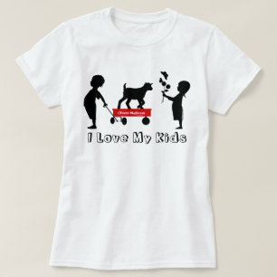 Red Wagon Schattige Goat Silhouette Tassen MaGoats T-shirt