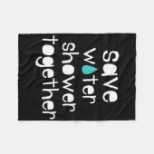 Red water Red de aarde Onze planeet houdt van Moed Fleece Deken (Voorkant (Horizontaal))