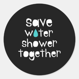 Red water Red de aarde Onze planeet houdt van Moed Ronde Sticker