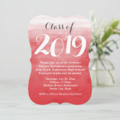 Red Watercolor 2019 Graduation Party Invitation (Debout devant)