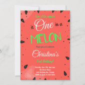 Red Watermelon 1er anniversaire Invitation (Devant)