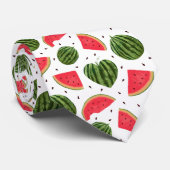 Red Watermelon Pattern Stropdas (Opgerold)