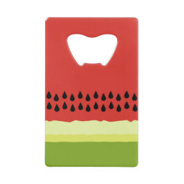 Red Watermelon Slice Creditcard Fles Open Kredietkaart Flessenopener
