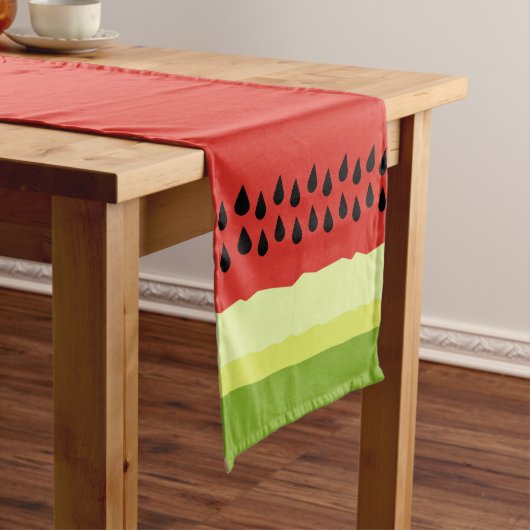 Red Watermelon Slice Table Runner Korte Tafelloper (Voorbeeld)