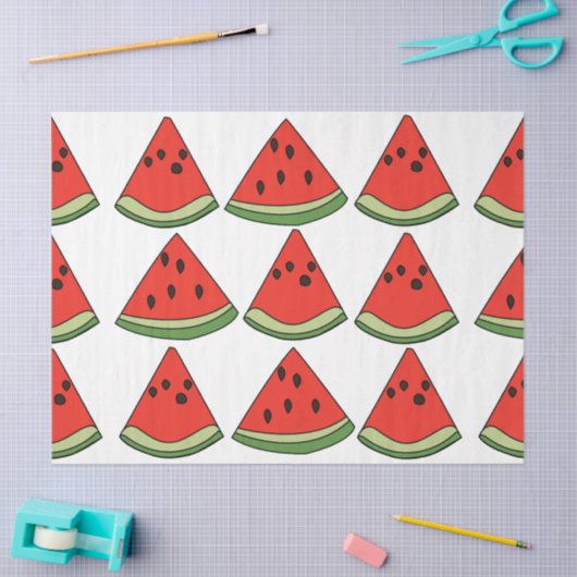 Red Watermelon Slices  Tissuepapier (Craft)