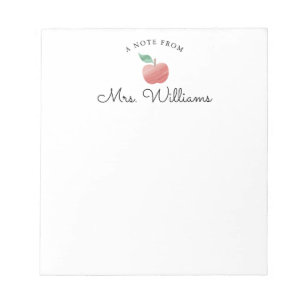 Red Waterverf Apple Teacher-laptop Notitieblok