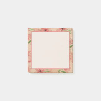 Red Waterverf Daisy Field Post-it® Notes