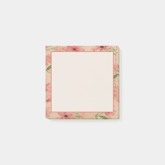 Red Waterverf Daisy Field  Post-it® Notes (Voorkant)