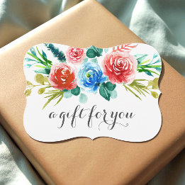 Red Waterverf Floral Business Cadeaubon