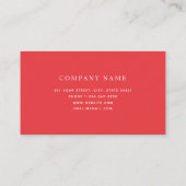 Red Waterverf Floral & Greenery Professional Visitekaartje (Achterkant)