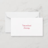 Red Waterverf Heart Note Card Notitiekaartje (Achterkant)