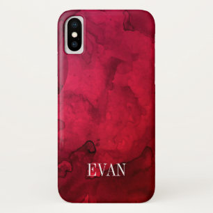 Red Waterverf Mashup Apple iPhone X Hoesje