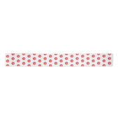 Red Waterverf Polka Dots Holiday Kerstmis Lint (Voorkant)